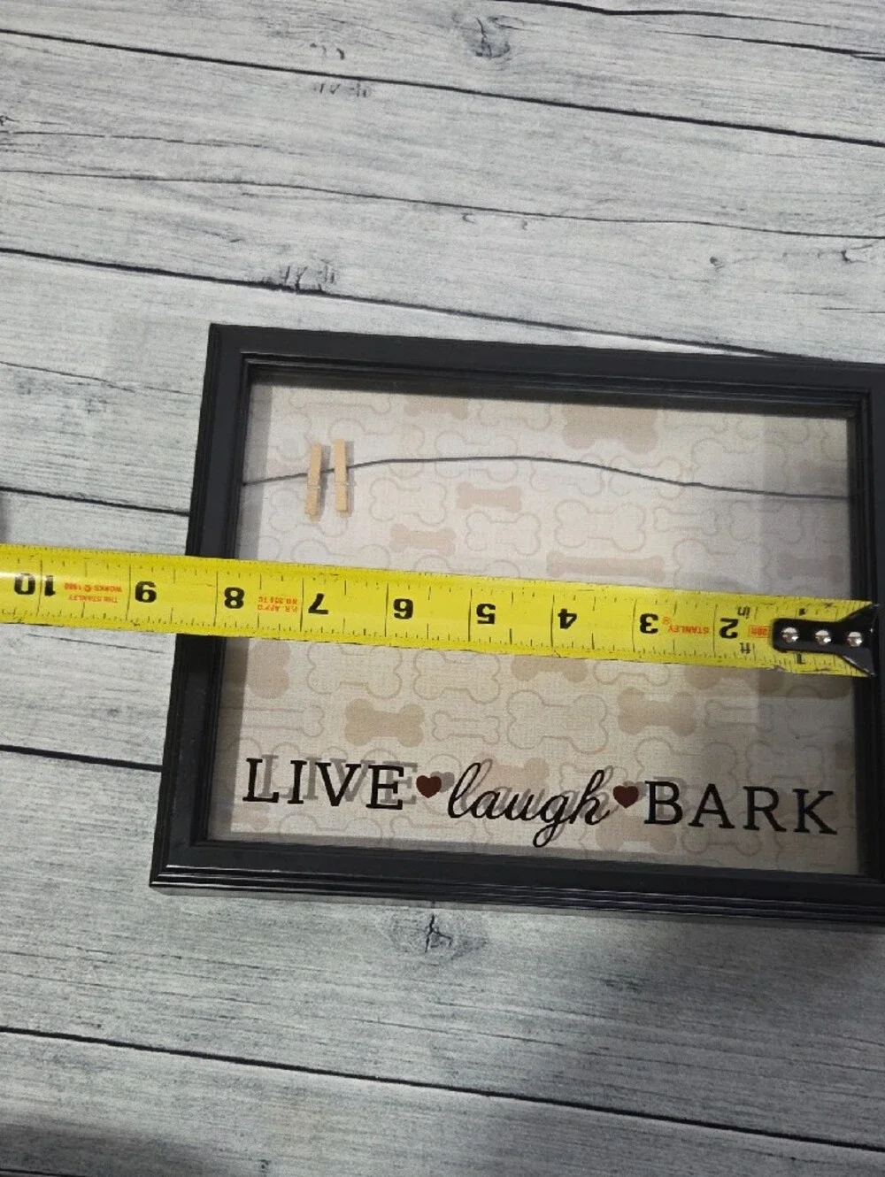 Live Laugh Bark Decorative Dog Photo Frame